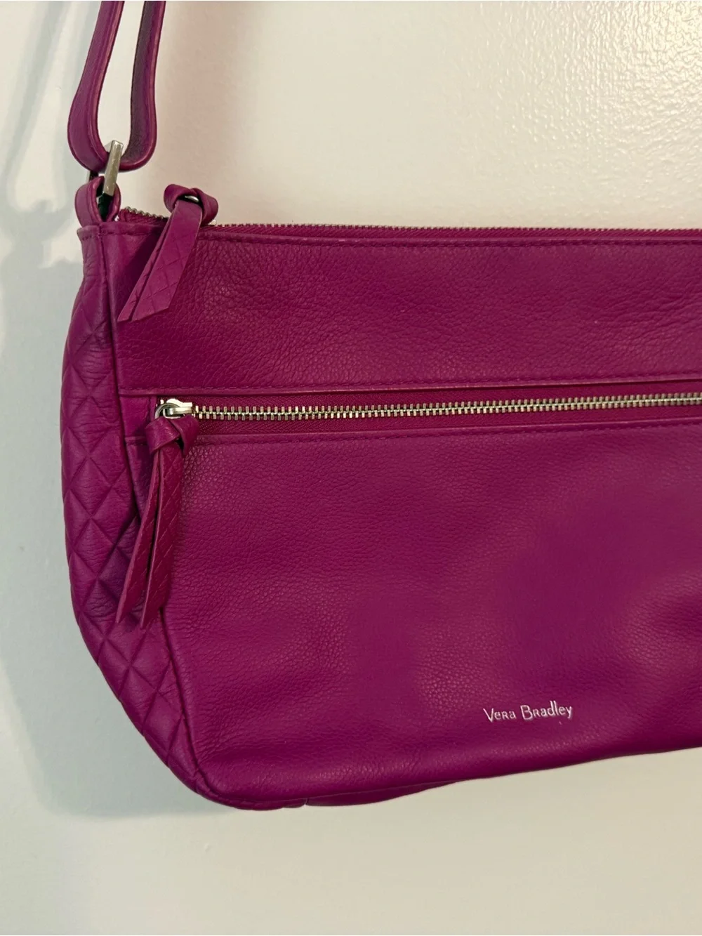 Vera Bradley Magenta Leather Shoulder Bag